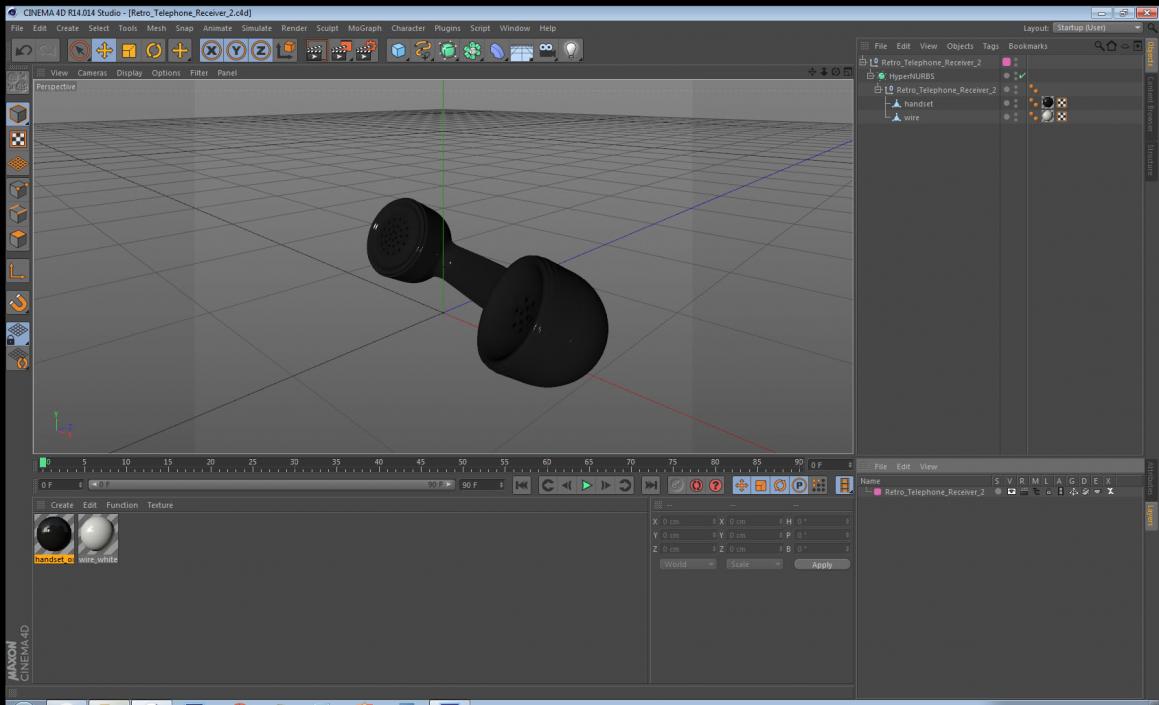 3D Retro Telephone Receiver 2