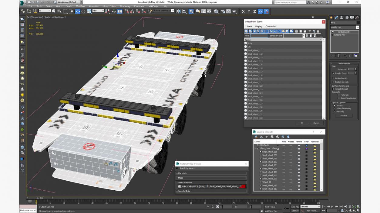 3D model White Omnimove Mobile Platform KUKA