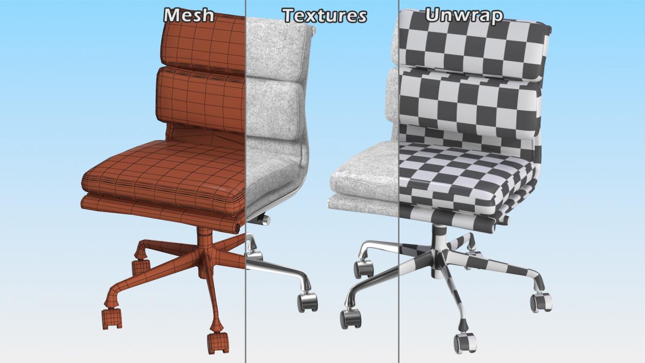 Office Chairs Grey Collection 3D model