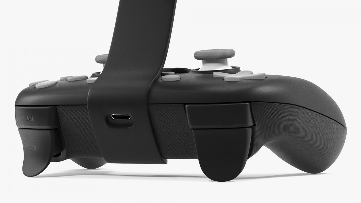 Google Stadia Controller with Phone Mount Black 3D