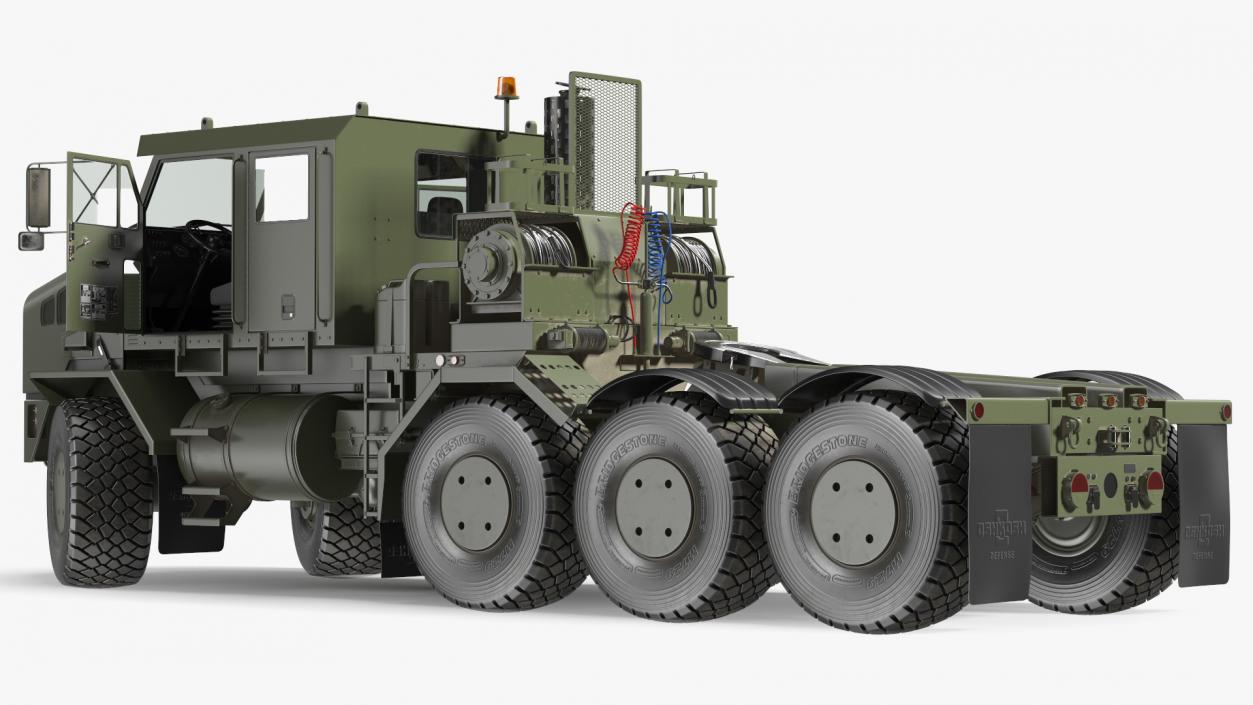 Military Transporter Oshkosh Global HET A1 Rigged 3D model