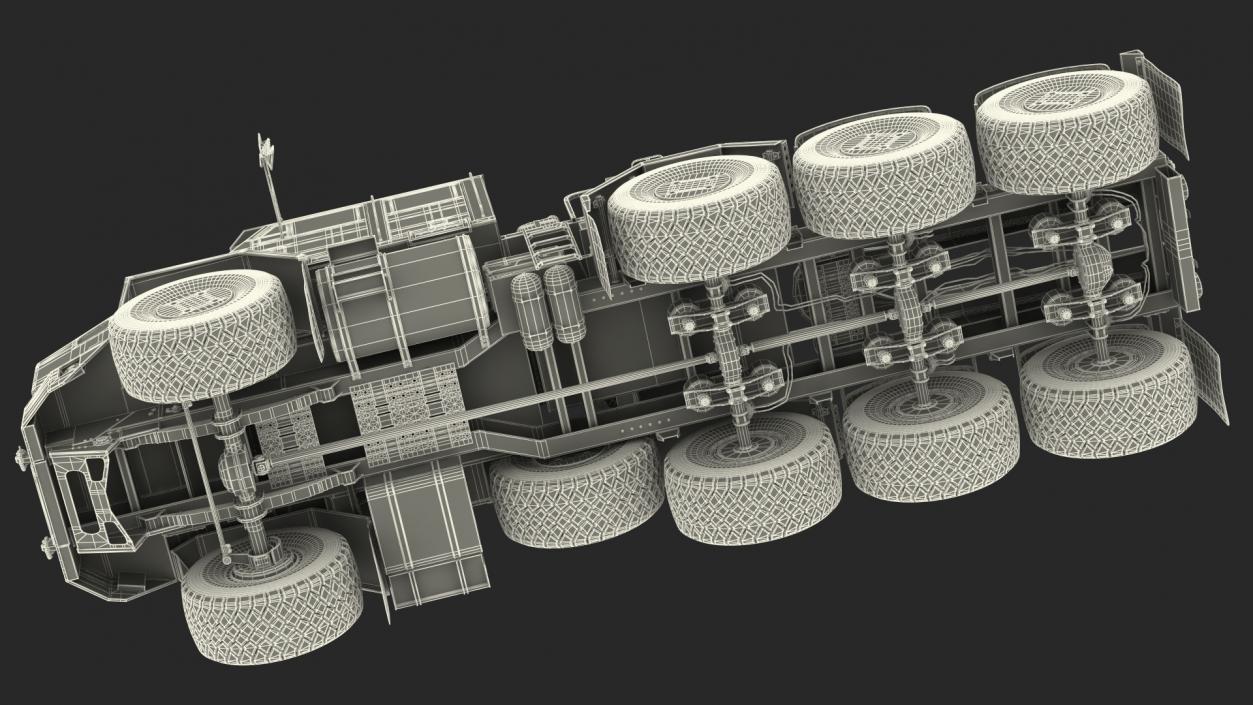 Military Transporter Oshkosh Global HET A1 Rigged 3D model