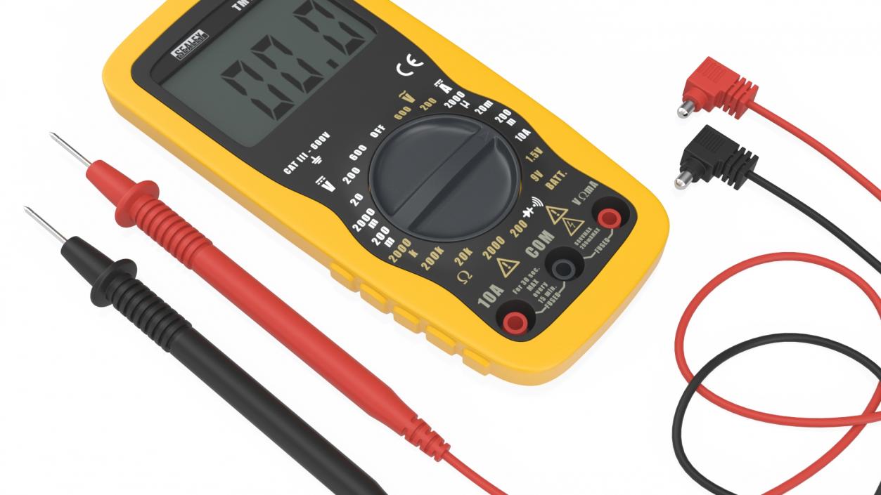 3D model Digital Multimeter with Probes