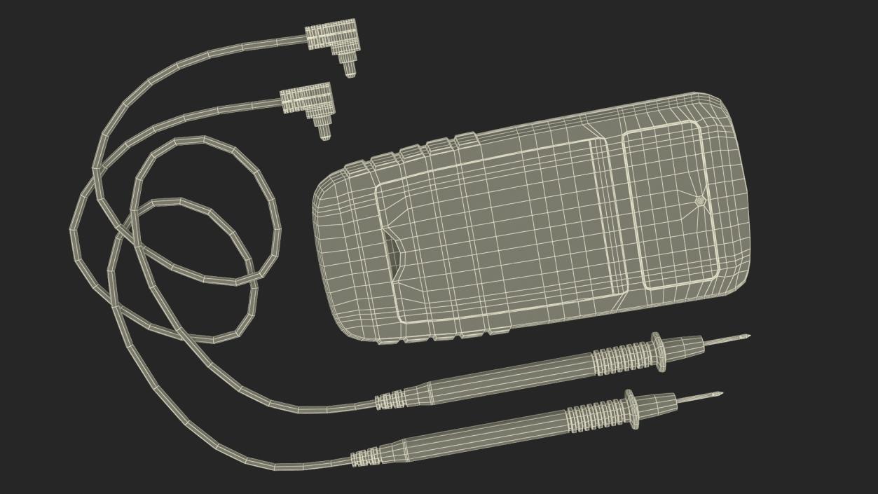 3D model Digital Multimeter with Probes