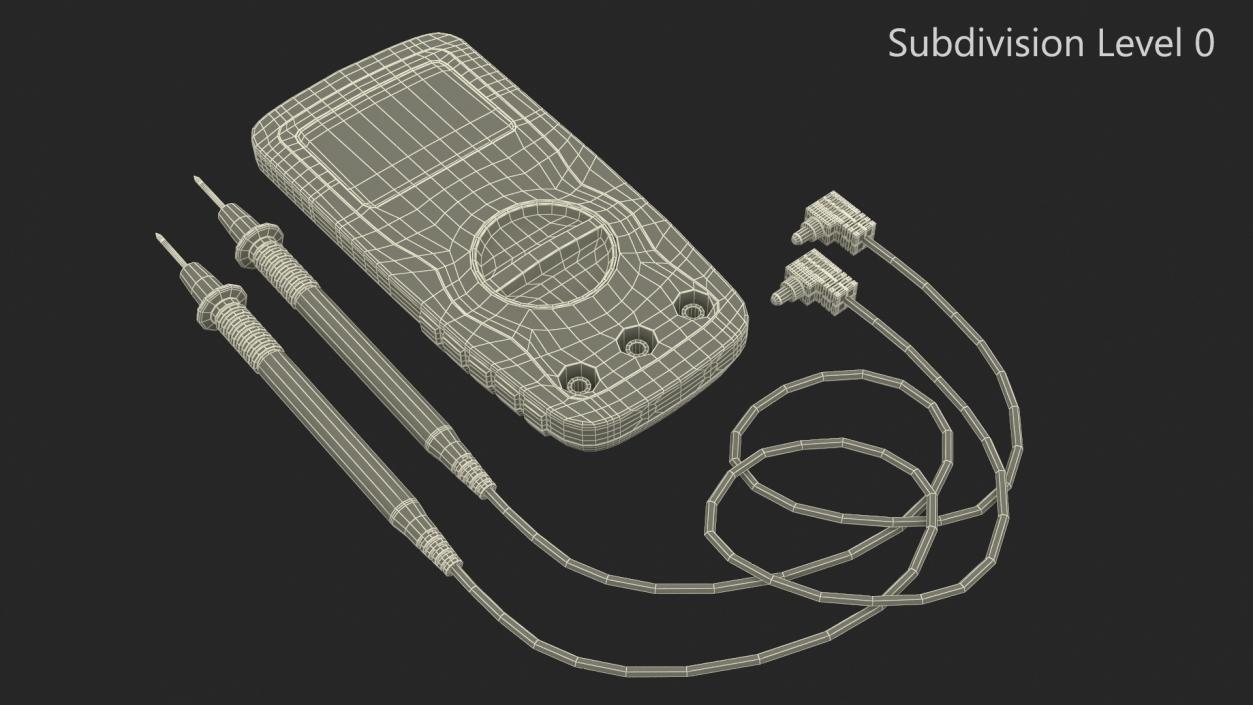 3D model Digital Multimeter with Probes