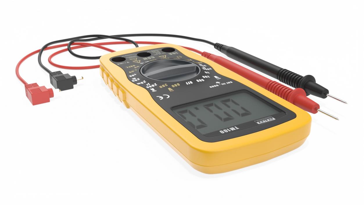 3D model Digital Multimeter with Probes