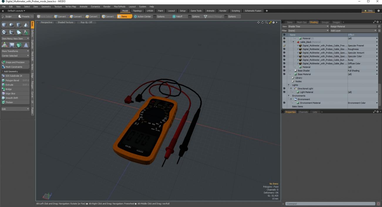 3D model Digital Multimeter with Probes