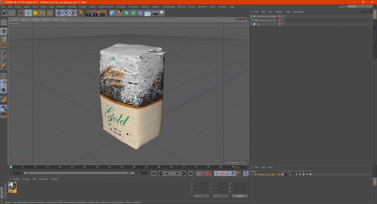 3D model Wheat Flour 2lb