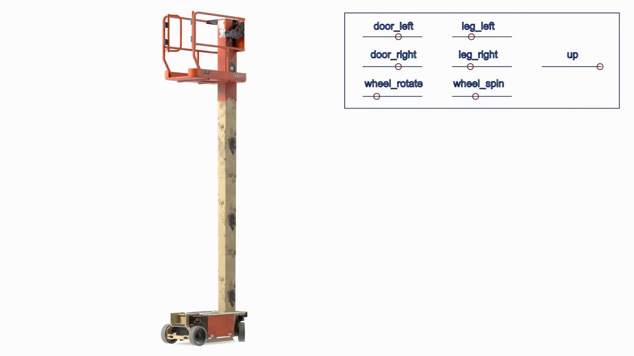 JLG 1230ES Vertical Mast Lift Dirty Rigged 3D