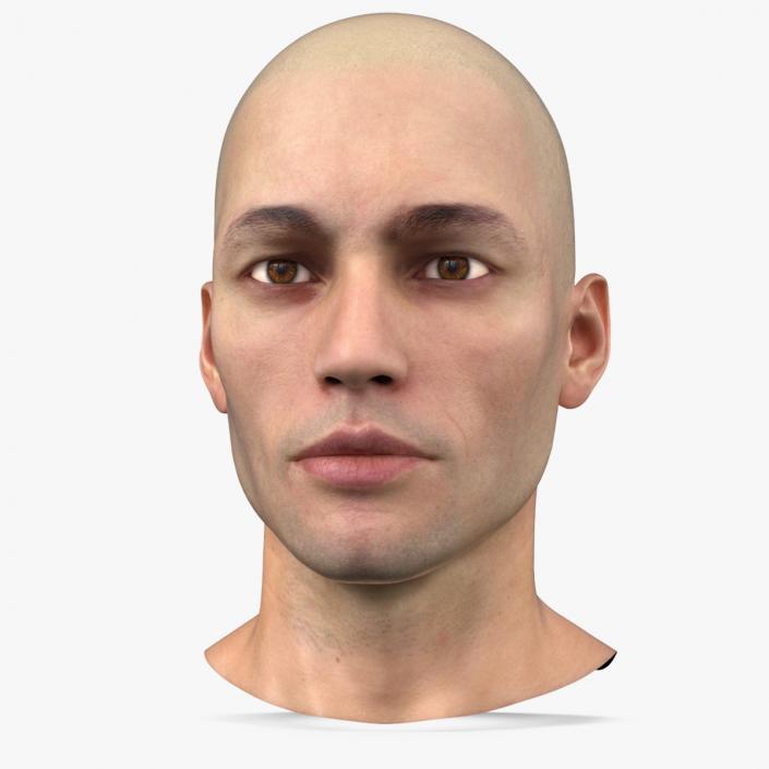 3D Man Character Head model