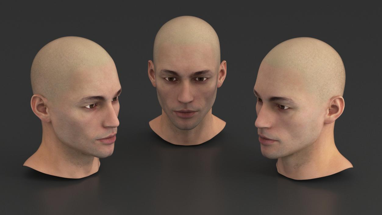 3D Man Character Head model