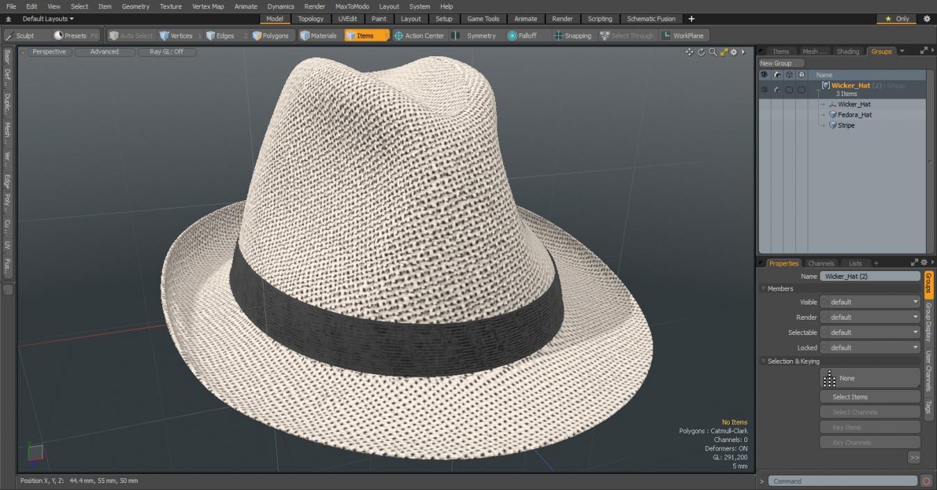 3D model Wicker Hat