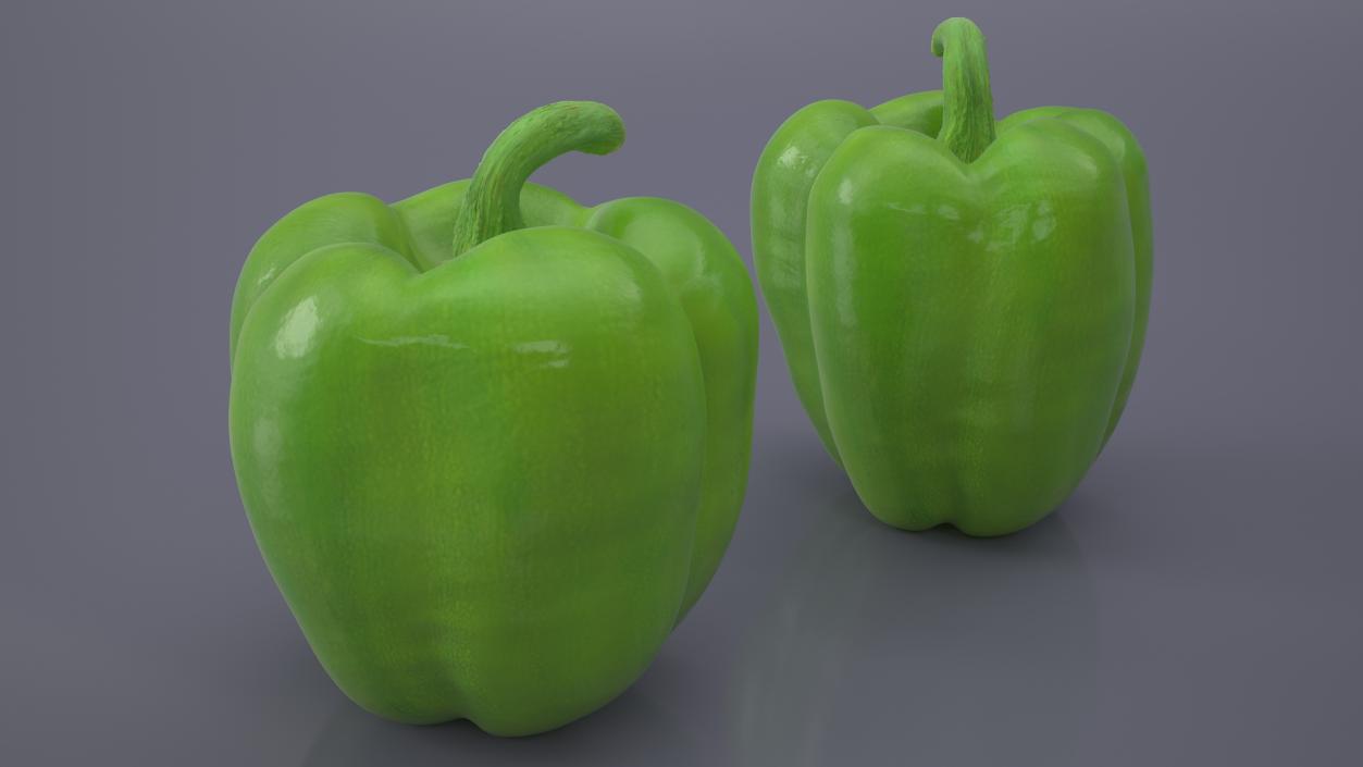 Green Bell Pepper 3D