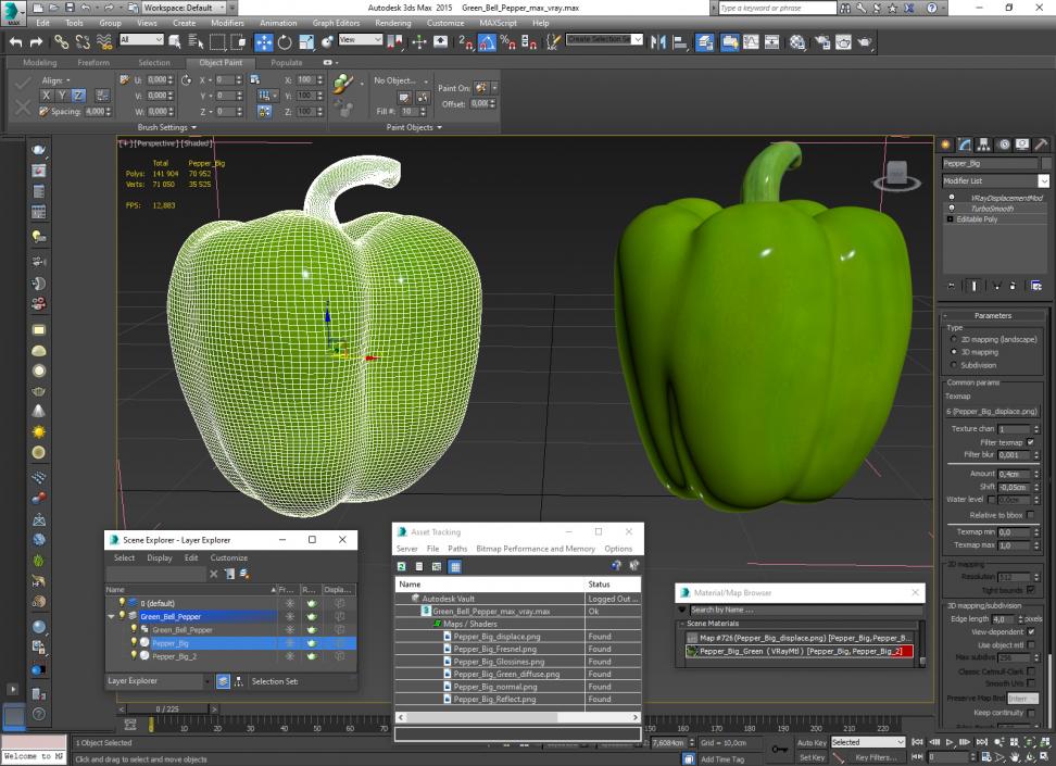 Green Bell Pepper 3D