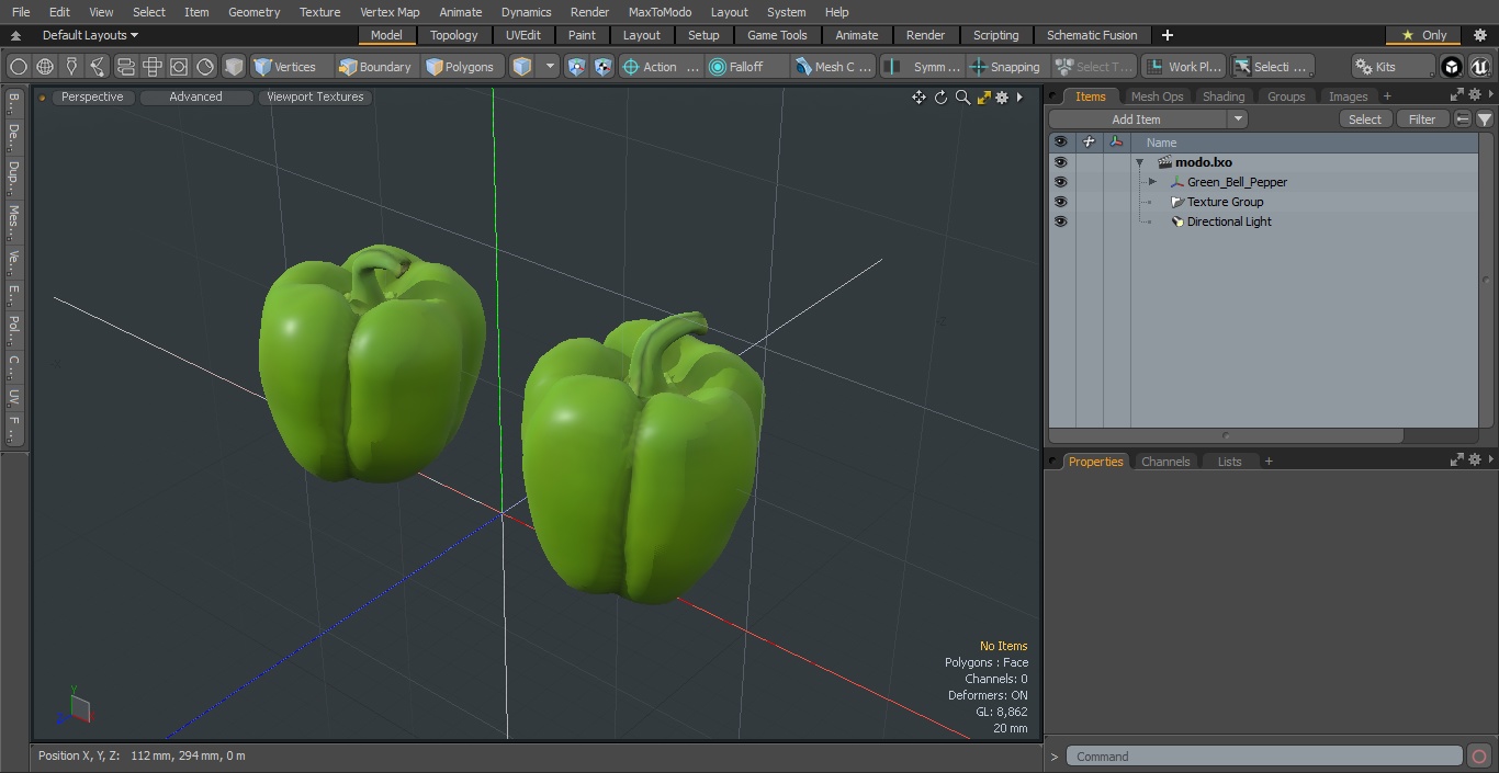 Green Bell Pepper 3D