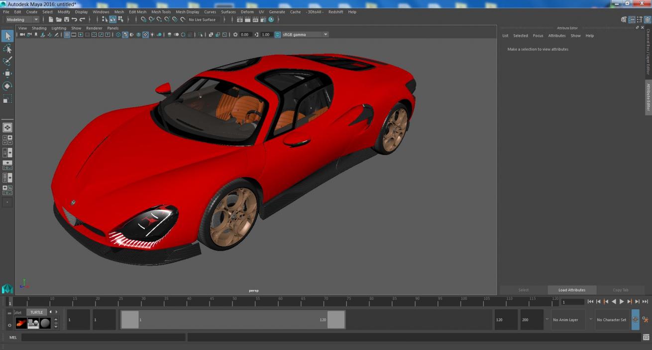 3D Supercar Alfa Romeo 33 Stradale Coupe Red 2 model