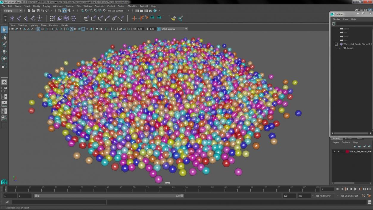 3D model Water Gel Beads Pile