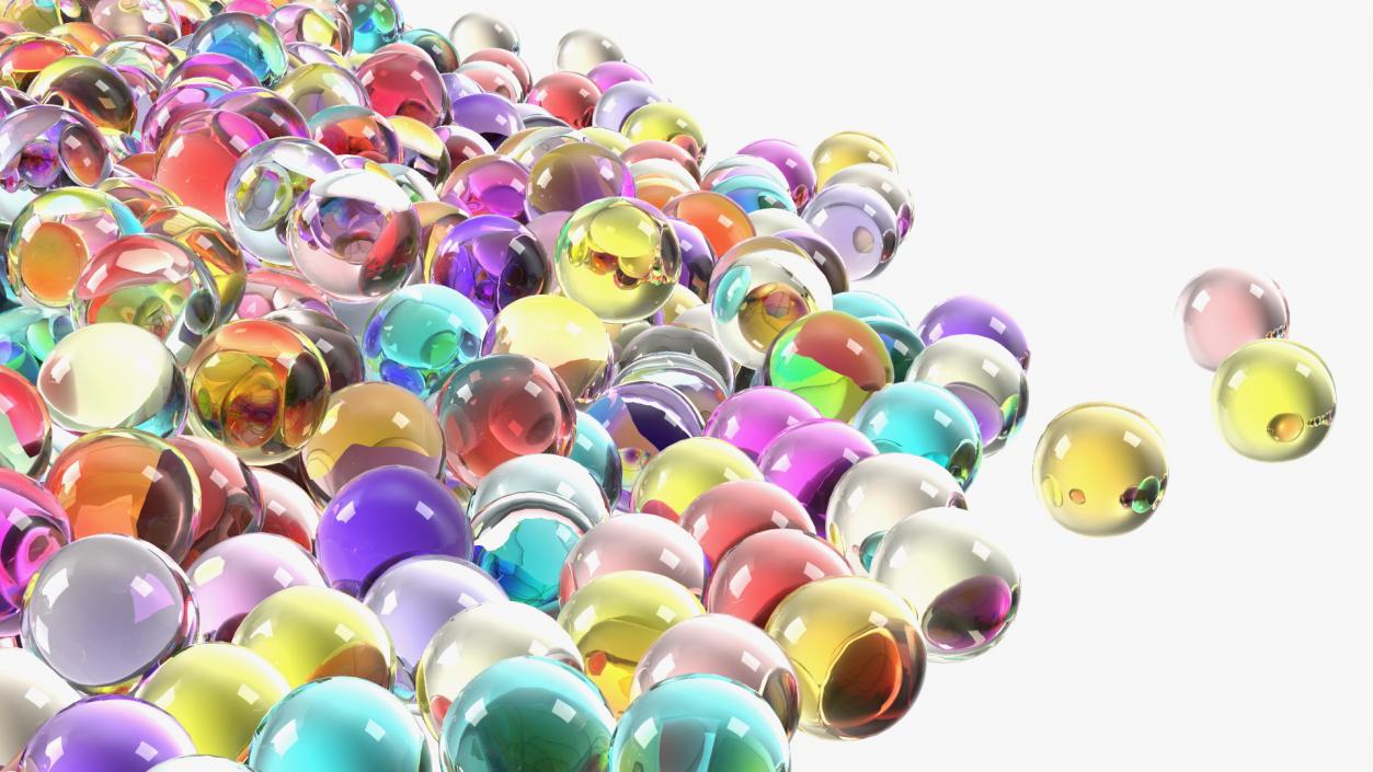 3D model Water Gel Beads Pile