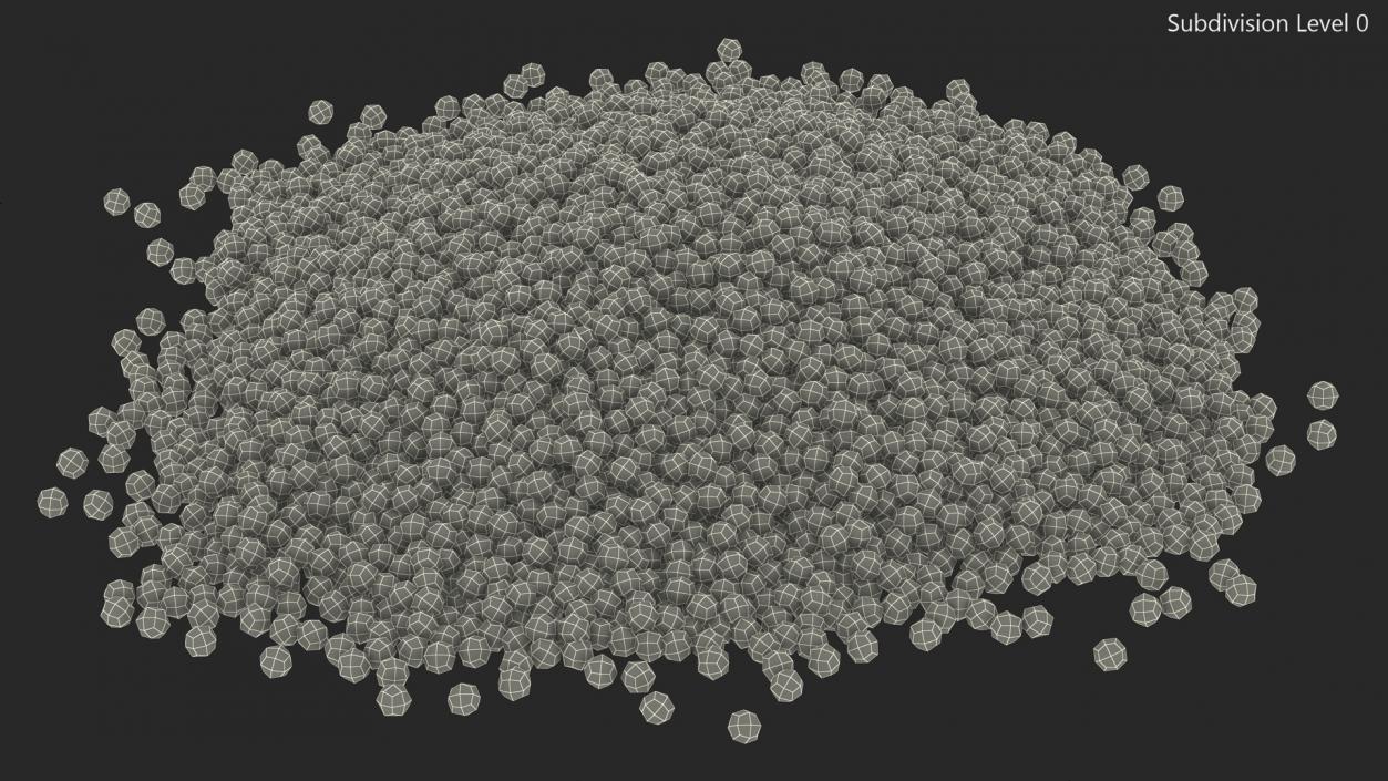 3D model Water Gel Beads Pile