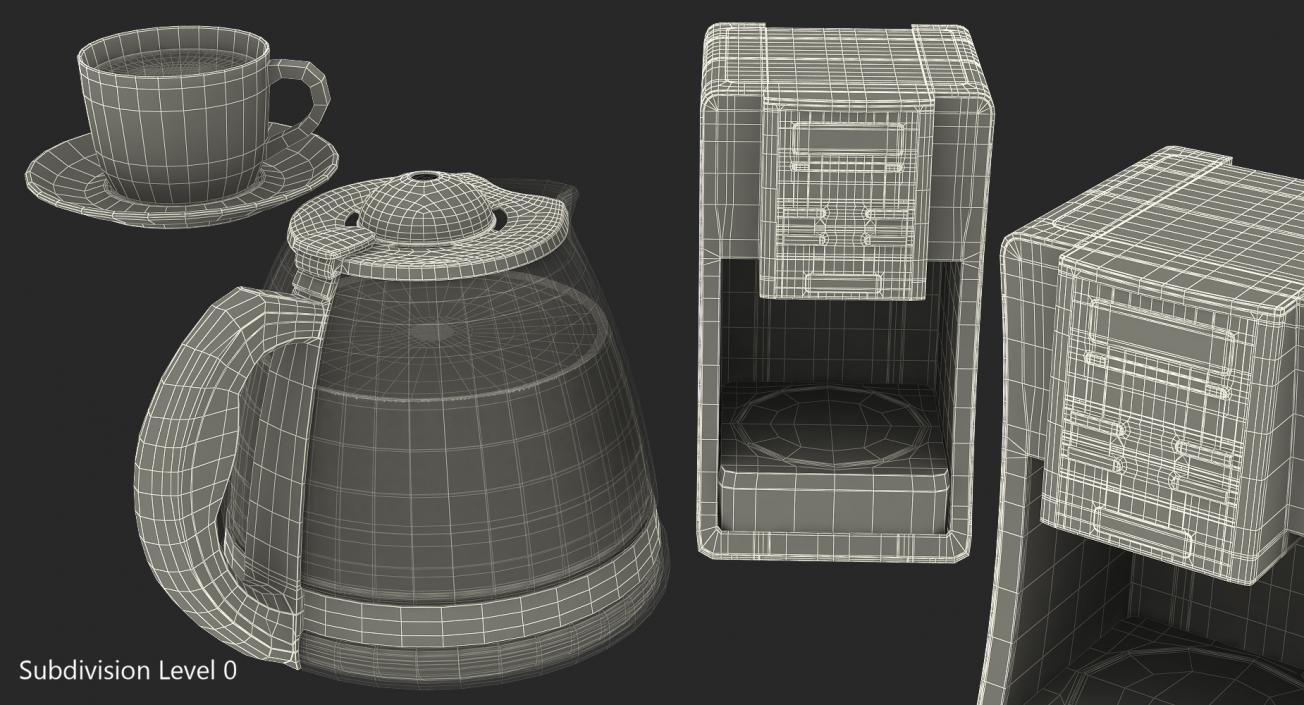 3D Coffee Maker with Cup