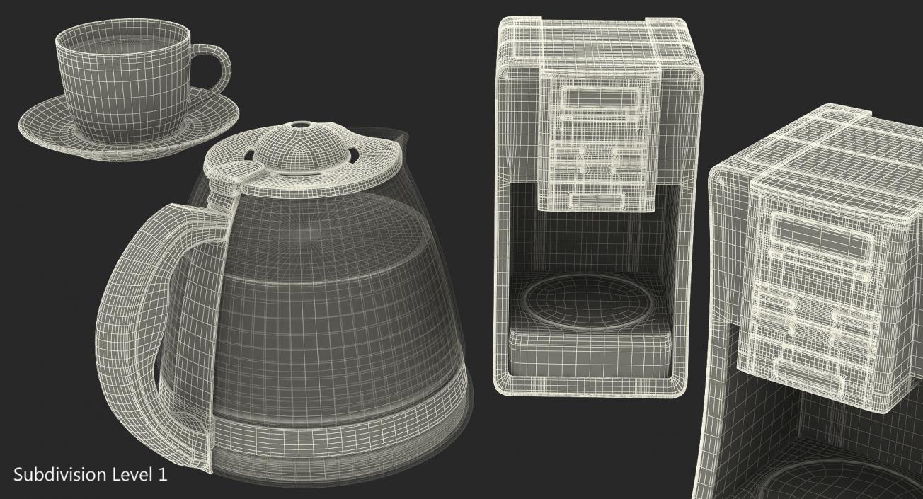 3D Coffee Maker with Cup