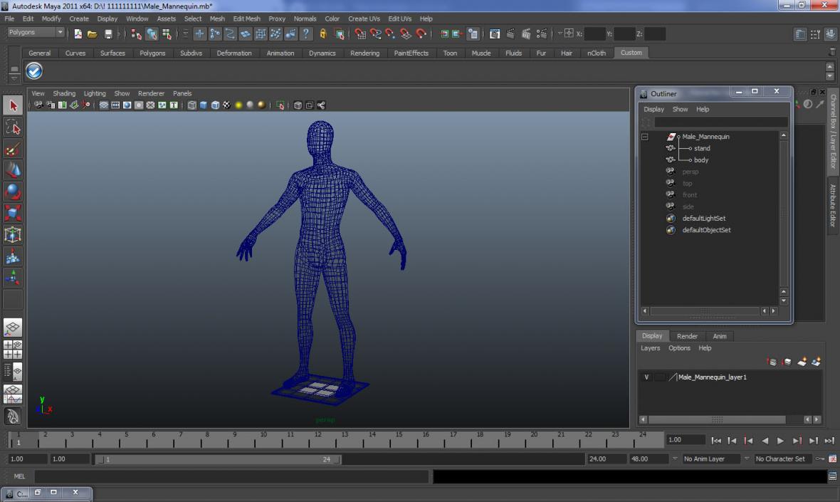 Male Mannequin 3D model