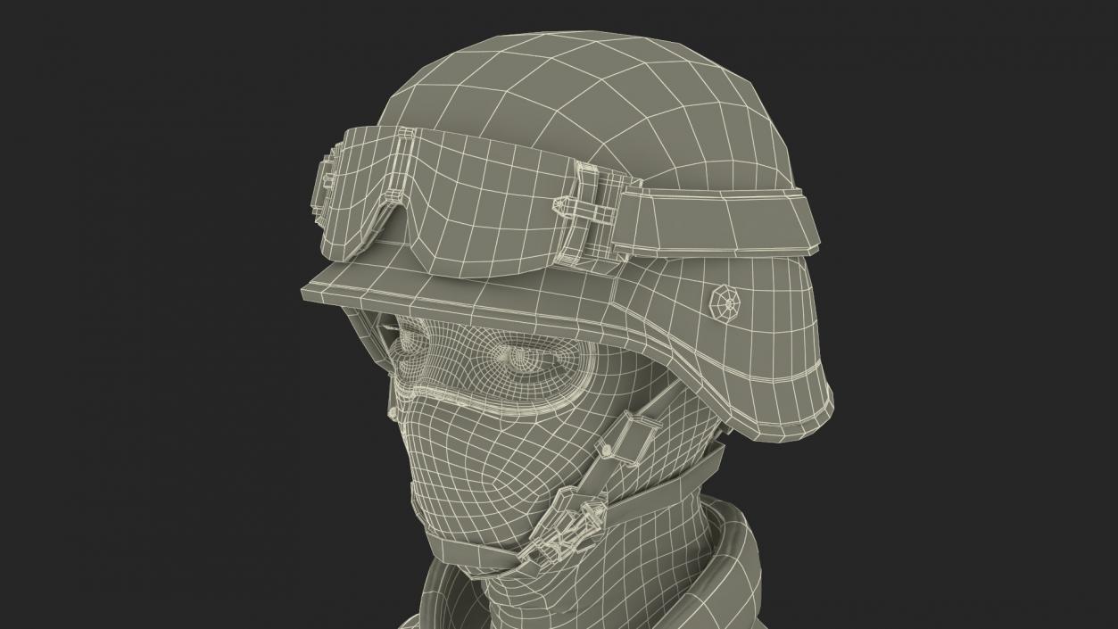 3D Tactical Police Officer Woman with Handgun Rigged for Cinema 4D model