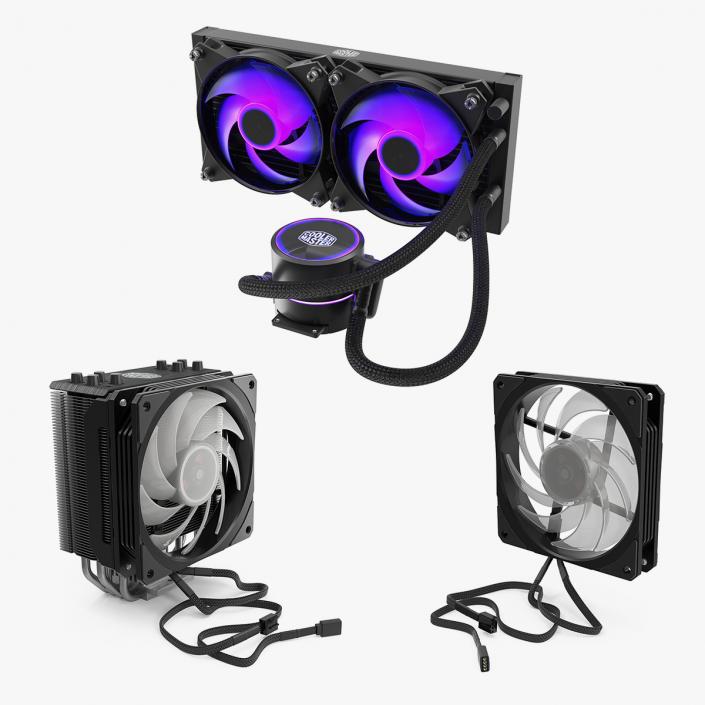 Computer Fans Collection 3D model