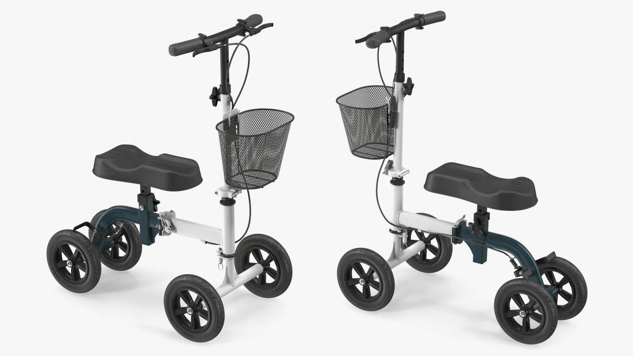 3D Steerable Knee Scooter White model