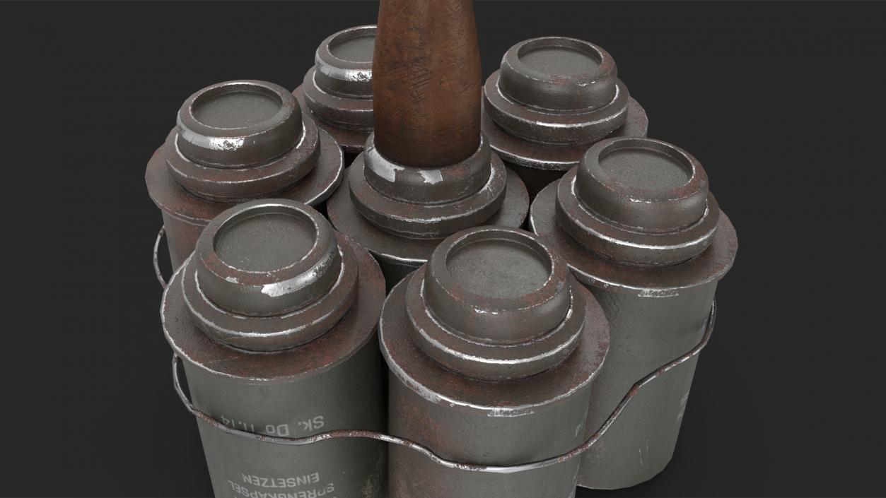 3D model Anti Tank Stick Grenade Game Weapon