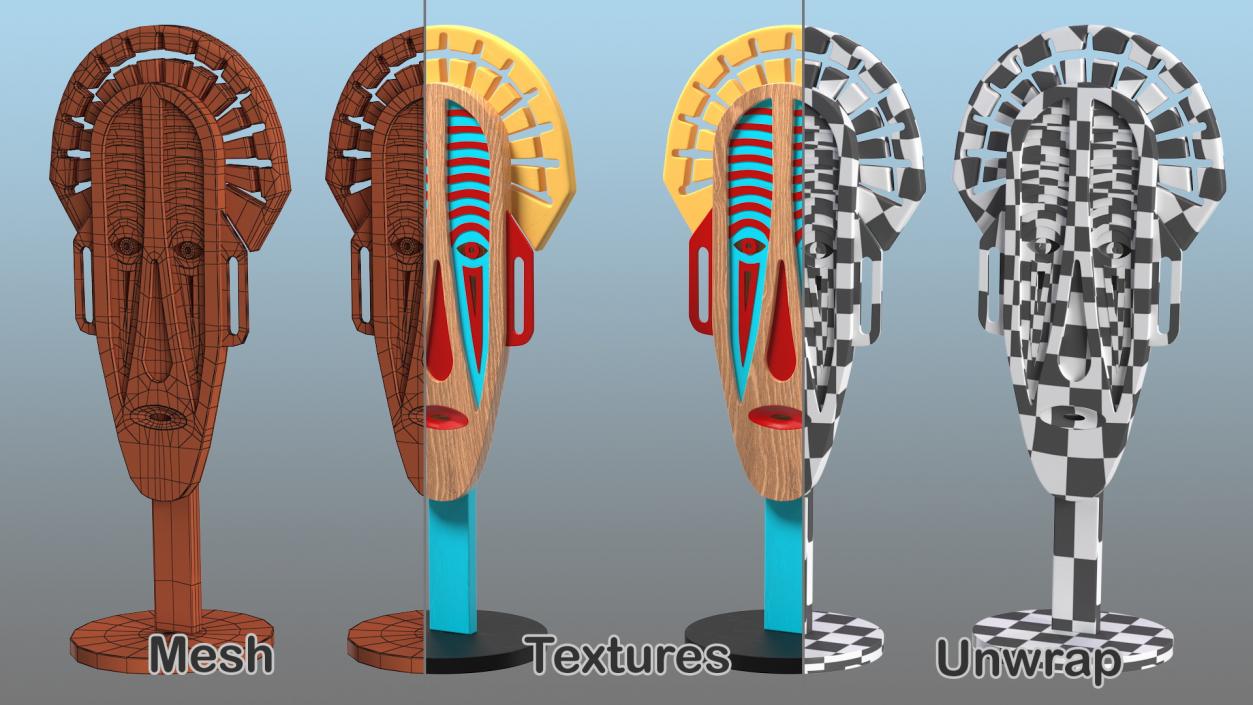 Decorative Design Masks Collection 3D model