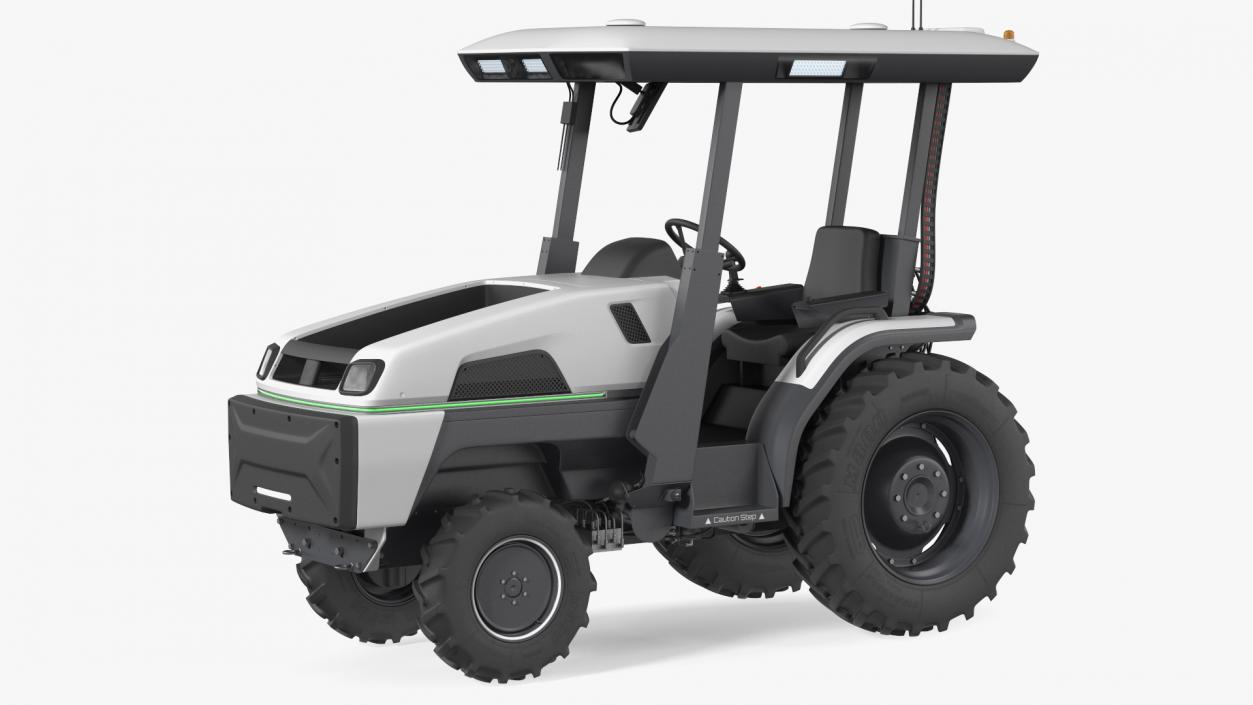 Fully Electric Tractor Rigged 3D model