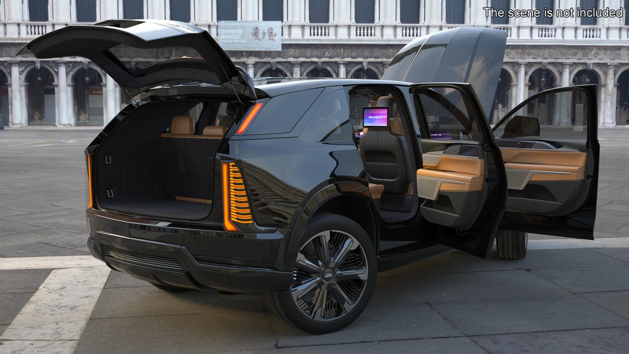 Cadillac Escalade IQ 2025 EV Black Raven Rigged 3D