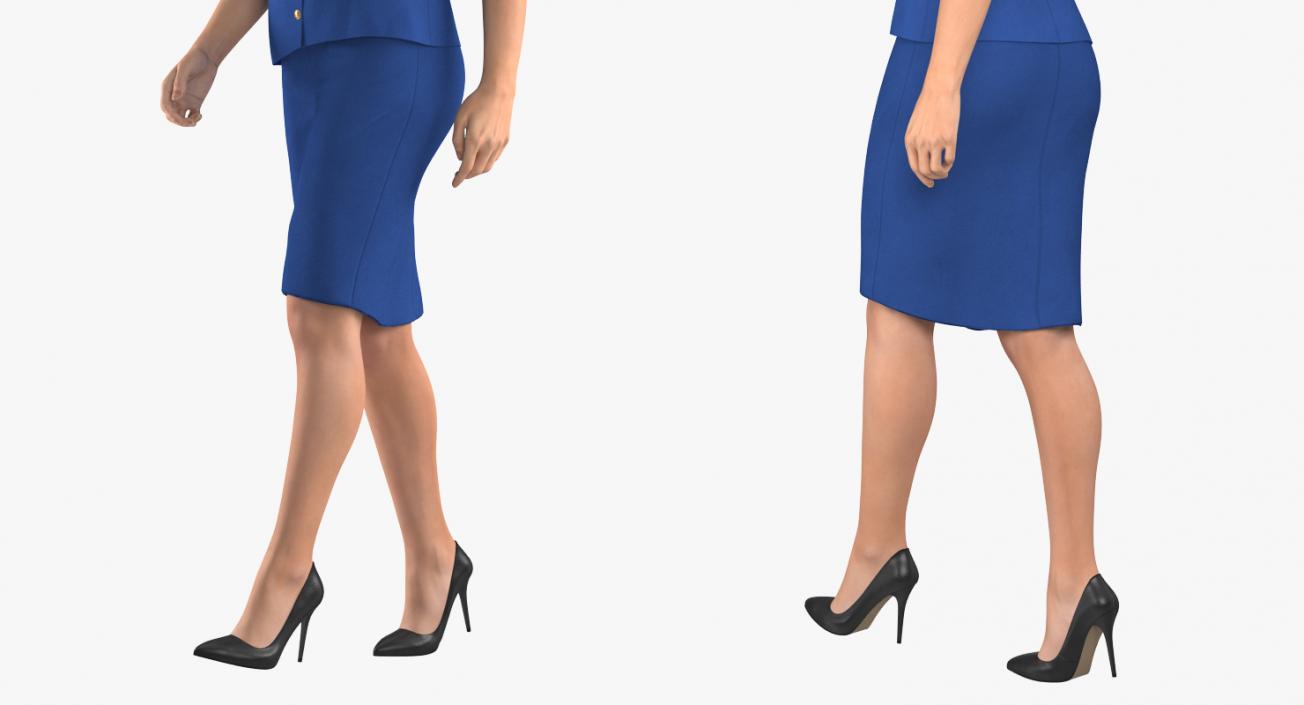 3D model Rigged Stewardesses Collection