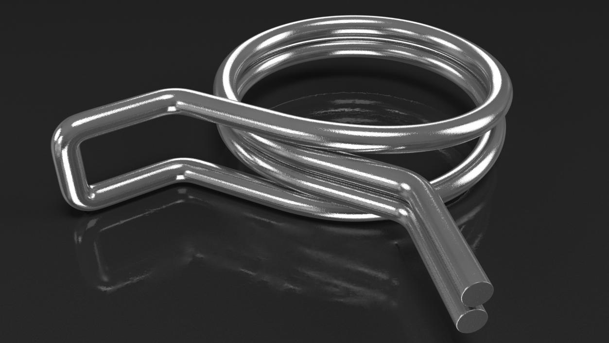 Double Wire Spring Hose Clamp 3D model