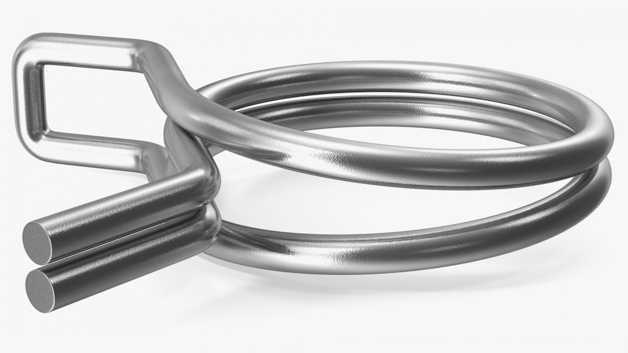 Double Wire Spring Hose Clamp 3D model