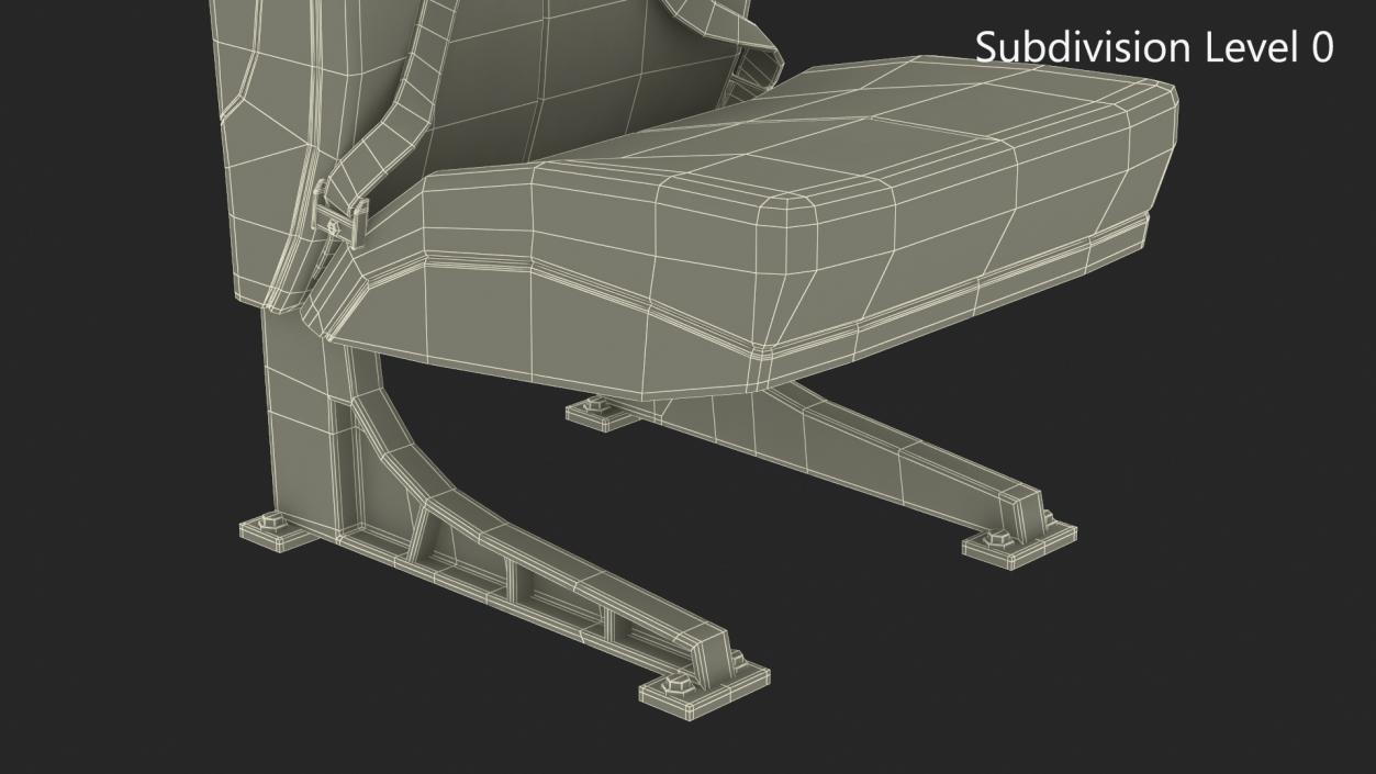 3D Private Helicopter Passenger Seat model