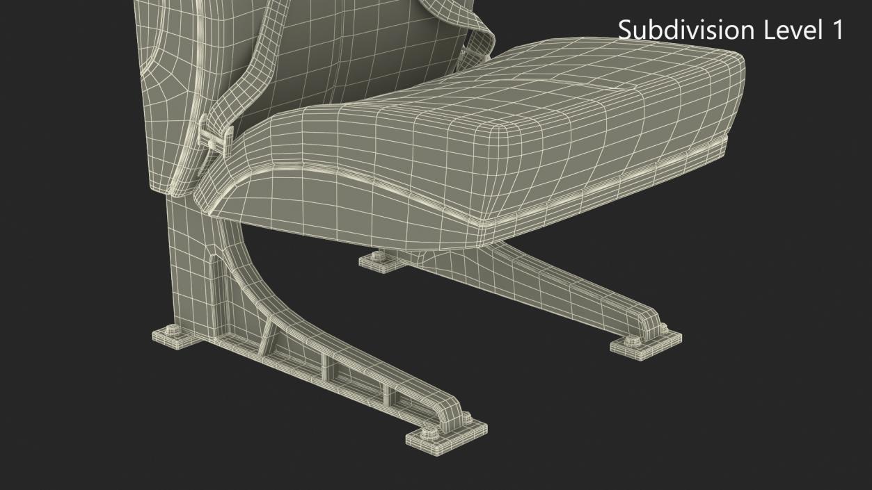 3D Private Helicopter Passenger Seat model