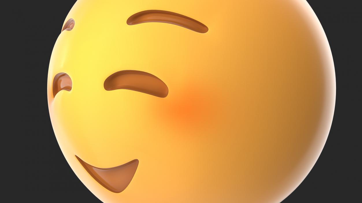 Shy Emoji 3D model