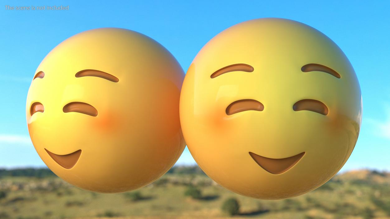 Shy Emoji 3D model