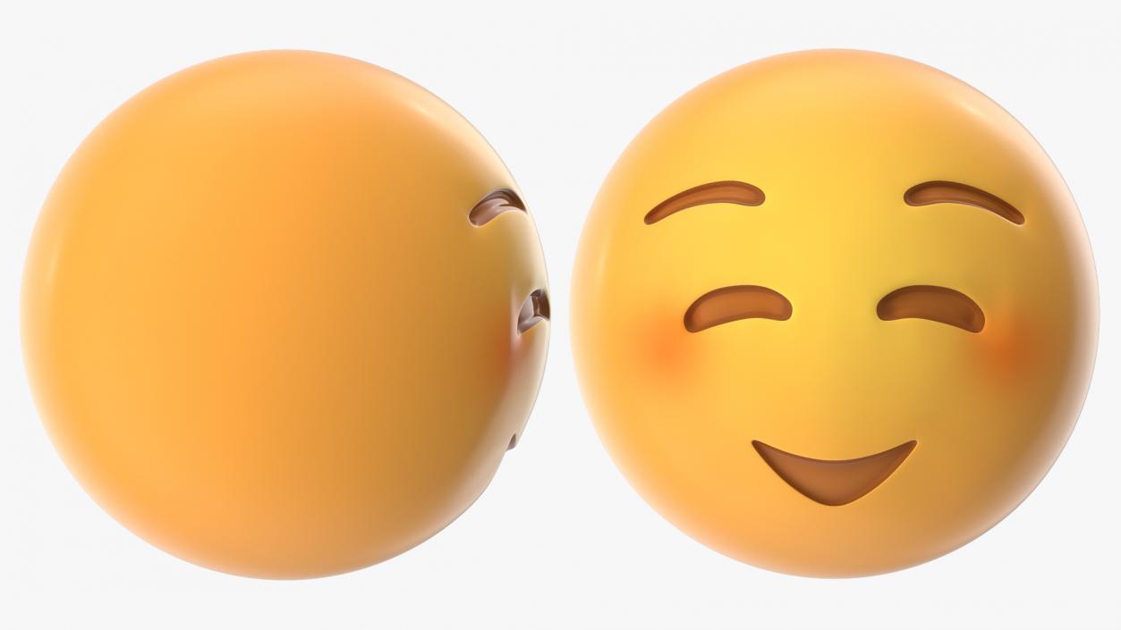 Shy Emoji 3D model