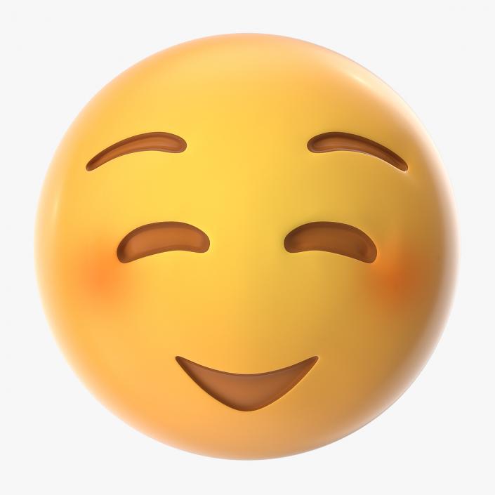 Shy Emoji 3D model