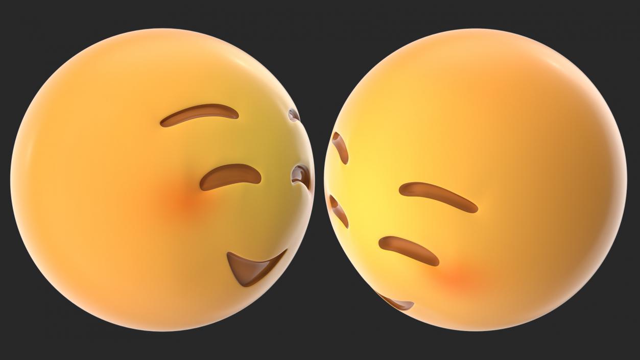 Shy Emoji 3D model