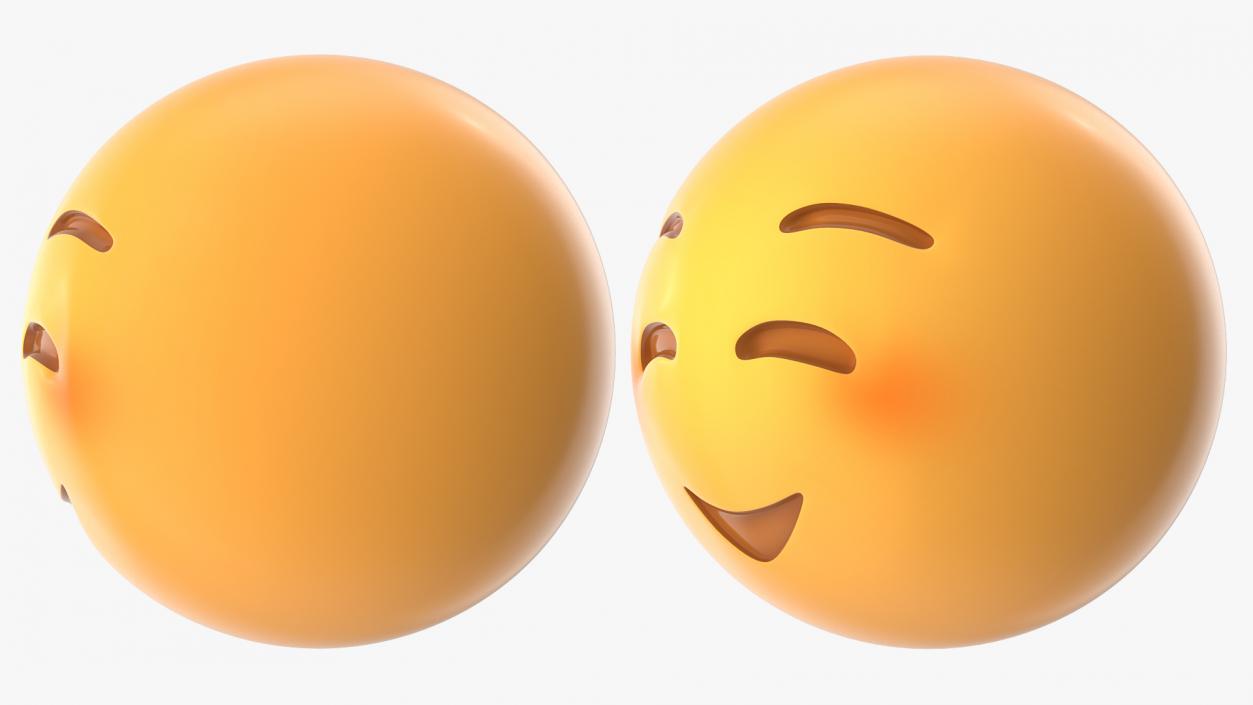 Shy Emoji 3D model