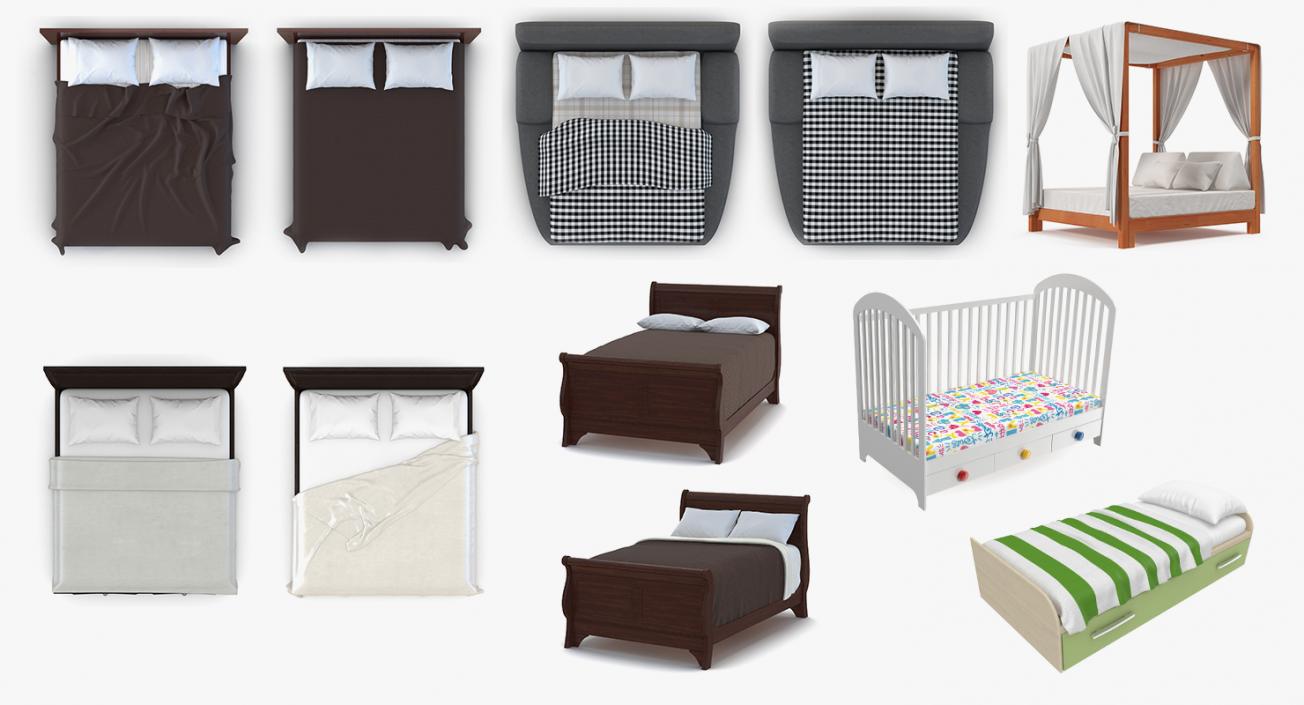 Beds Collection 2 3D