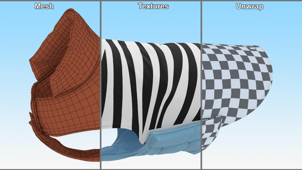 Dog Coat Zebra 3D model