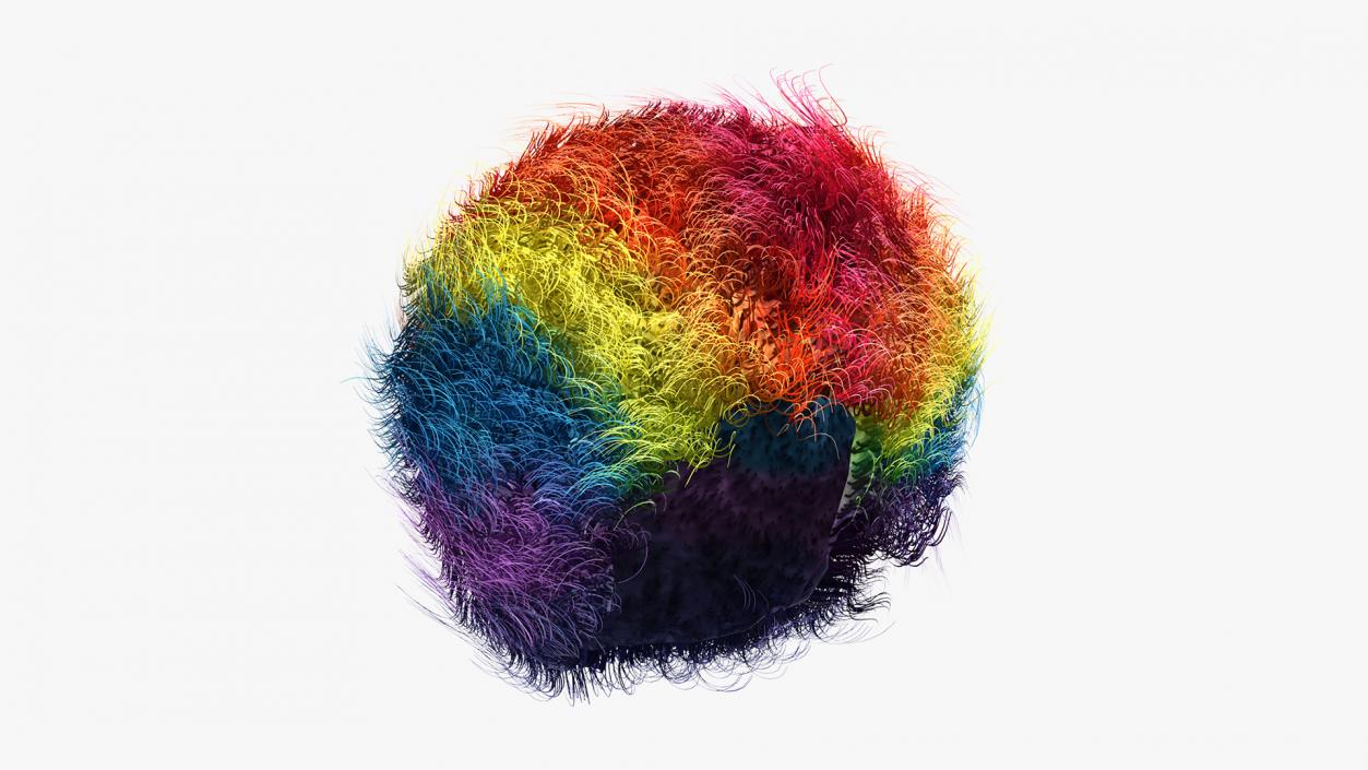 3D Clown Wig Fur model