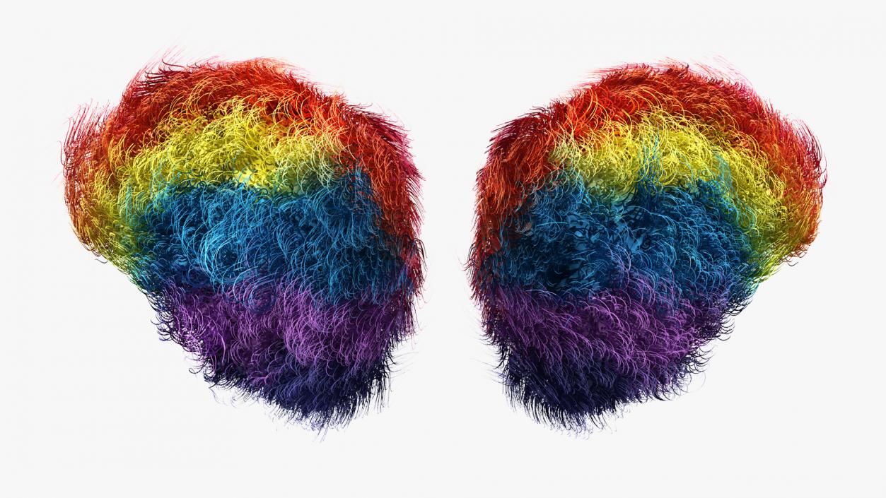 3D Clown Wig Fur model