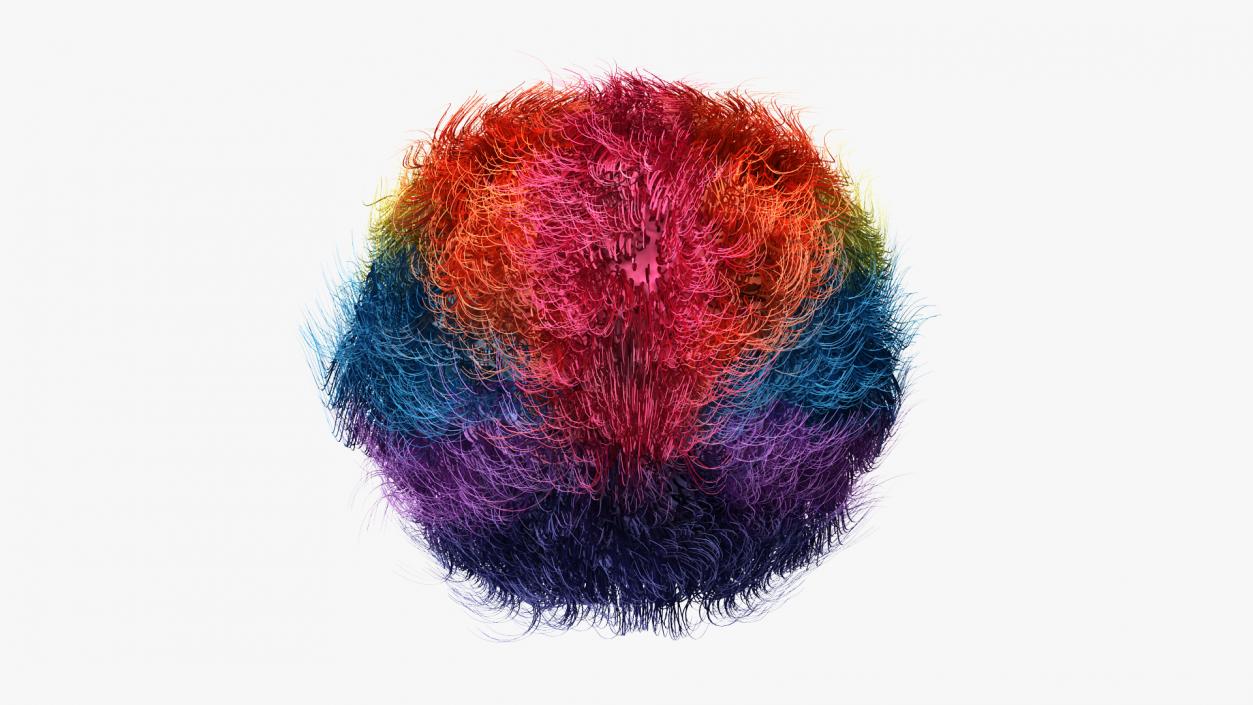 3D Clown Wig Fur model