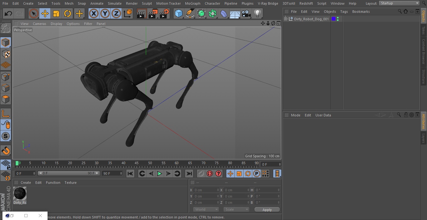 3D model Dirty Robot Dog